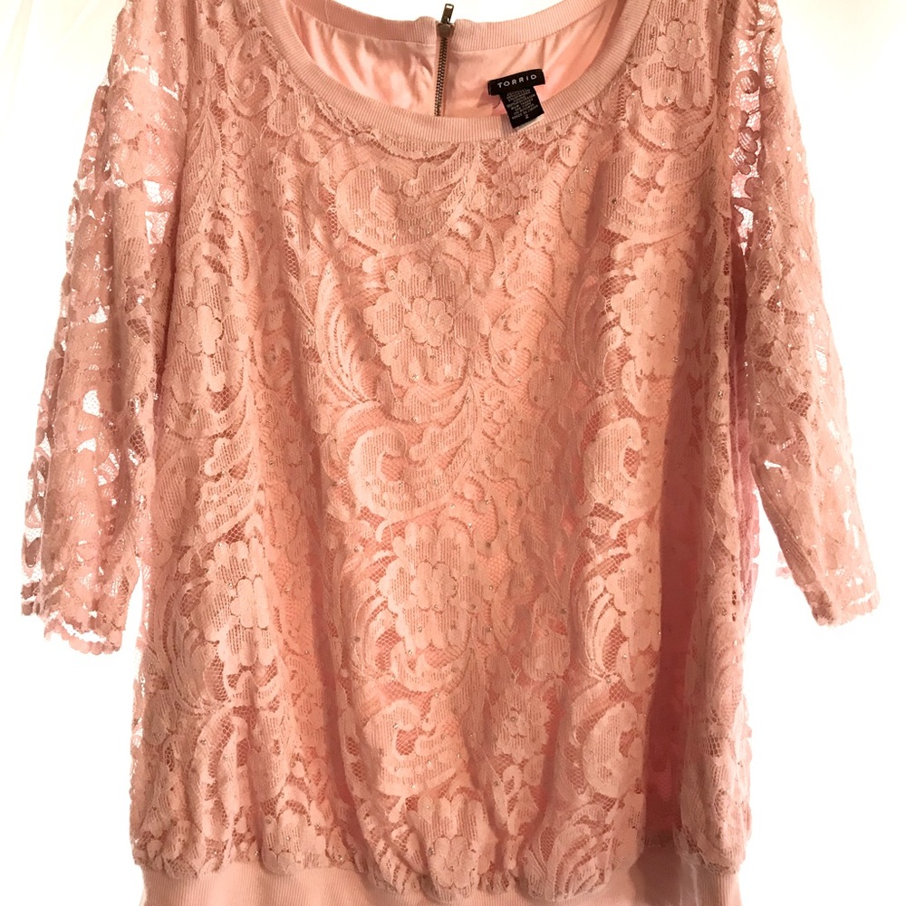 Torrid pink with silver glitter throughout